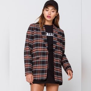Volcom Plaid Frochickie Blazer Size Large